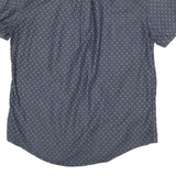 TOMMY HILFIGER Mens Blue Shirt S Cotton Blend Printed Casual Short Sleeve