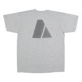 Mens Grey Cotton Blend Plain XL Short Sleeve Crew Neck Army Print T-Shirt