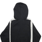 CHAMPION Womens Black & White Hoodie M Cotton Blend Pullover Logo Sweatshirt