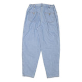 Womens Relaxed Light Blue Denim Jeans W28 L29 Cotton Blend Zip Casual Retro