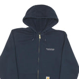 CARHARTT Mens Navy Blue Full Zip Hoodie M Cotton Blend Workwear Casual