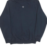 CARHARTT Mens Navy Blue Full Zip Hoodie M Cotton Blend Workwear Casual