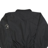 CUTTER & BUCK Mens Black Golf Jacket L Polyester Zip Collar Striped Ribbed Cuffs