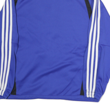 ADIDAS Mens Blue & Black Sports Track Jacket S Polyester Zip Plain