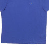 TOMMY HILFIGER Mens Blue V-Neck T-Shirt M Short Sleeve Cotton Blend Casual Top