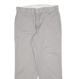DICKIES Mens Cotton Blend Beige Relaxed Straight Trousers W36 L30 Casual