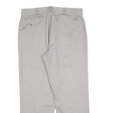 DICKIES Mens Cotton Blend Beige Relaxed Straight Trousers W36 L30 Casual