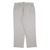 DICKIES Mens Cotton Blend Beige Relaxed Straight Trousers W36 L30 Casual