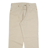 WRANGLER Mens Beige Regular Straight Denim W34 L28 Casual Zip Cotton Jeans