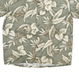PALMWAVE Mens Green & Cream Floral Hawaiian Shirt 2XL Cotton Blend Summer