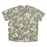 PALMWAVE Mens Green & Cream Floral Hawaiian Shirt 2XL Cotton Blend Summer