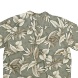 PALMWAVE Mens Green & Cream Floral Hawaiian Shirt 2XL Cotton Blend Summer