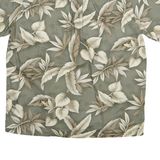 PALMWAVE Mens Green & Cream Floral Hawaiian Shirt 2XL Cotton Blend Summer