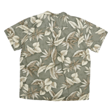 PALMWAVE Mens Green & Cream Floral Hawaiian Shirt 2XL Cotton Blend Summer