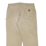 CARHARTT Mens Cotton Blend Beige Regular Zip Trousers W38 L30 Workwear Utility