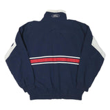 MPM Mens Blue & White Racing Zip Jacket L Polyester Blend Motorsport Talladega