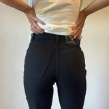 Versace Jeans Couture Trousers - 26W UK 6 Black Nylon Blend