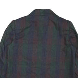 PEABODY HOUSE Mens Green & Blue Striped Wool Jacket M Woven Button Blazer