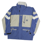 HELLY HANSEN Mens Blue & Grey Outdoor Jacket S Polyester Colourblock Zip Pockets