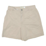 LIZ CLAIBORNE Womens Shorts Beige Casual Plain L W30 Classic Comfort