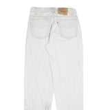 LEVI'S Mens Regular Fit White Denim Jeans W27 L32 Zip Classic Cotton Blend