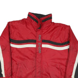 LOGO ATHLETIC Mens Red & Black Zip Jacket XL Polyester Blend Sportswear Retro