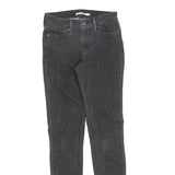 LEVI'S 711 Womens Jeans Black Slim Skinny Denim Medium W26 L32 Classic Fit Zip