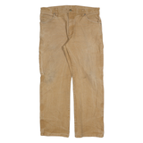 DICKIES Mens Jeans Beige Regular Straight Denim W34 L30 Workwear Zip Closure