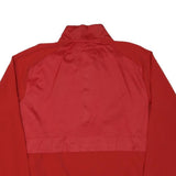 ADIDAS Mens Red Polyester Blend Track Jacket L Zip Plain Lightweight Sportswear