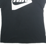 NIKE Womens Black Graphic T-Shirt XL Short Sleeve Crew Neck Cotton Blend