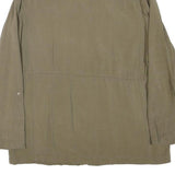 ZARA BASIC Womens Green Cotton Blend Jacket M Plain Zip Casual Lightweight