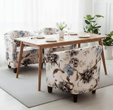 Anyseat Light Beige Floral Chair Cover – Plain Dustproof Tub Slipcover for Home Décor