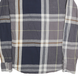 LEVI'S Mens Blue & Brown Check Shirt M Casual Cotton Blend Long Sleeve