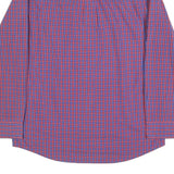 CHAPS Mens Red & Blue Check Shirt M Button-Down Collar Long Sleeve Casual