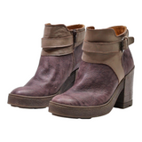 WEINBRENNER Ankle Boots Purple Leather Womens UK 7