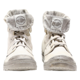 PALLADIUM Ankle Boots Beige Canvas Womens UK 7