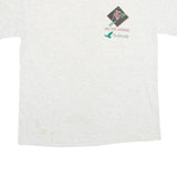 ONEITA Mens White Ski The Legend Graphic T-Shirt L Short Sleeve Crew Neck Casual