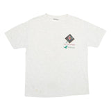 ONEITA Mens White Ski The Legend Graphic T-Shirt L Short Sleeve Crew Neck Casual