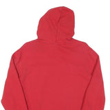 CHAMPION Womens Red Pullover Hoodie M Classic Logo Cotton Sweatshirt