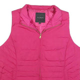 TALBOTS Womens Pink Jacket XL Polyester Puffer Zip Sleeveless Casual Outerwear