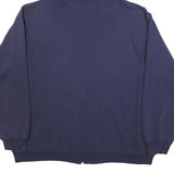 CARHARTT Mens Navy Blue Zip Hoodie XL Cotton Blend Workwear Casual Zip-Up