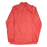 NIKE Womens Red Plain Sports Zip Jacket S Polyester Blend Athletic Fit