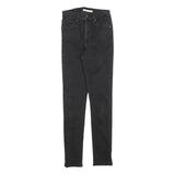 LEVI'S 721 Womens Jeans Black Slim Skinny Denim Medium W26 L30 Stretch