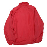 Mens Red Plain Jacket M Polyester Blend Button Closure Classic Fit Casual