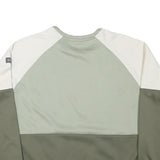 COLUMBIA Womens Green & Cream Sweatshirt Crew Neck L Polyester Blend