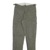 CARHARTT Mens Cotton Blend Green Relaxed Cargo Trousers W26 L32 Workwear