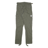 CARHARTT Mens Cotton Blend Green Relaxed Cargo Trousers W26 L32 Workwear