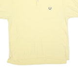 CHAPS RALPH LAUREN Mens Yellow Short Sleeve Plain M Cotton Blend Polo Shirt