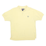 CHAPS RALPH LAUREN Mens Yellow Short Sleeve Plain M Cotton Blend Polo Shirt