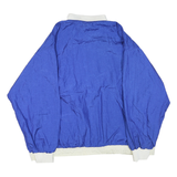 Mens Blue White Casual Zip Polyester Blend Bomber Jacket 2XL Lightweight